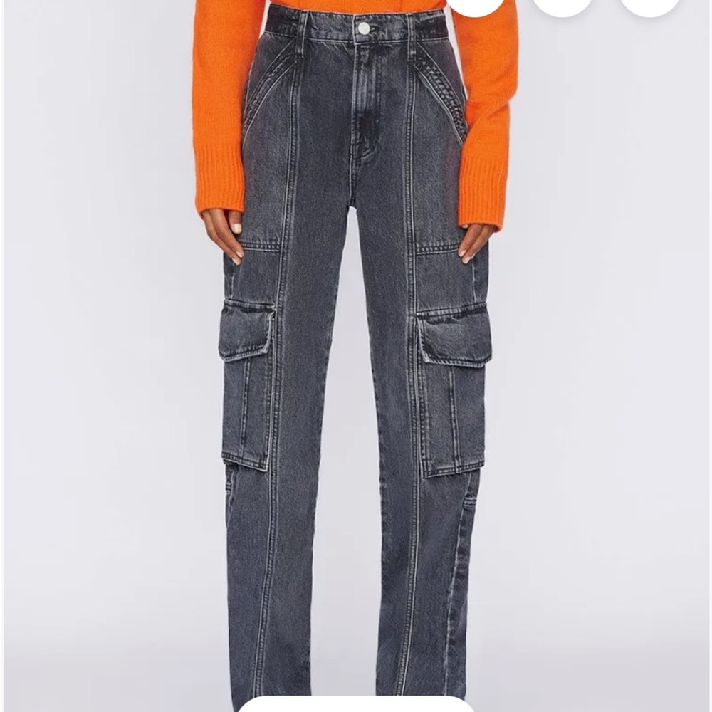 VGUC FRAME High Rise Straight Leg Utility Cargo Jeans in Astray. Size 29